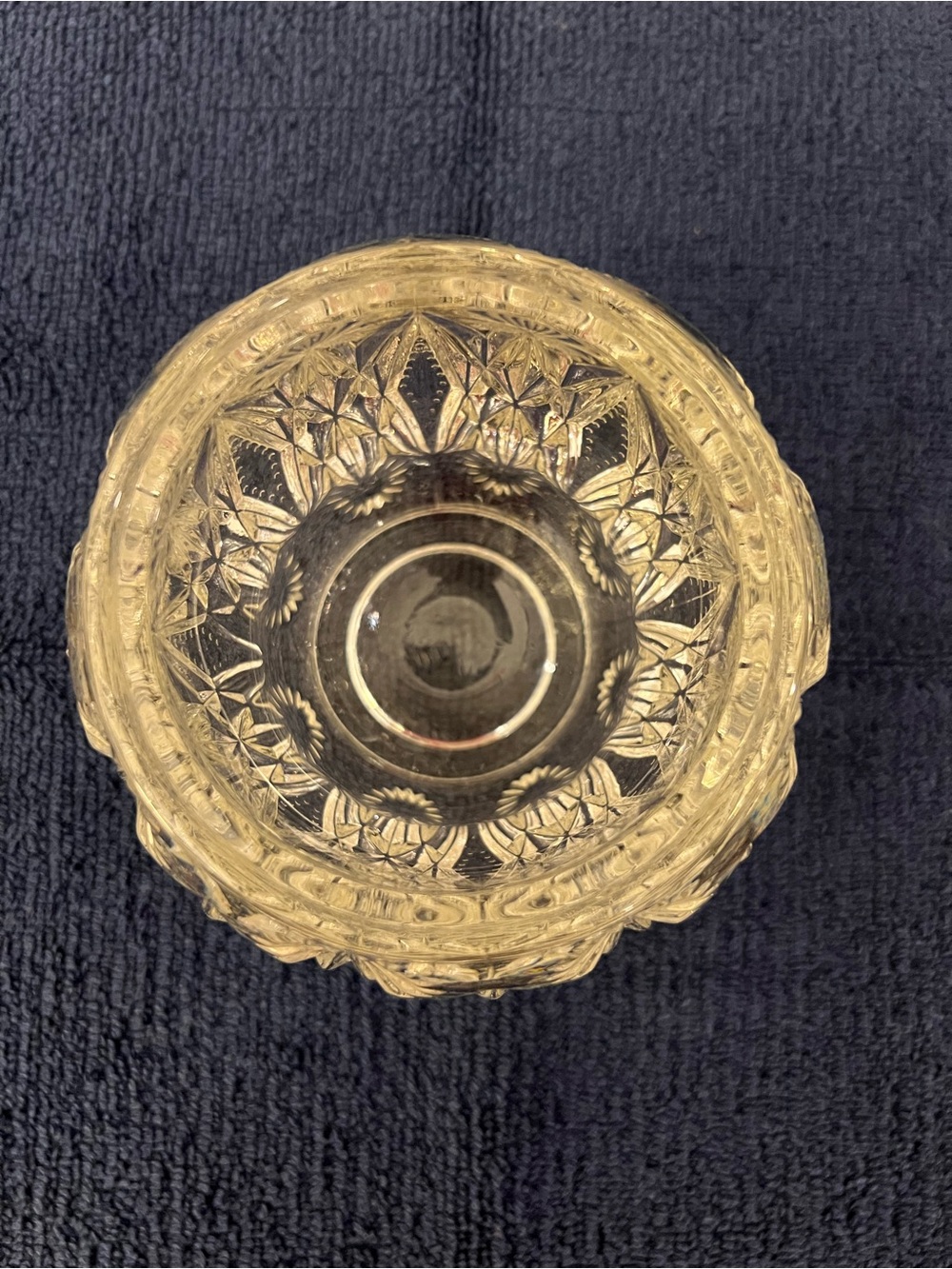 2 Clear Crystal/Cut Glass Decorative Bowls/Vases/Candle Holders - Like New - Picture 3 of 11